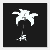 ホワイト フローラル ブラック 壁紙 (正面)