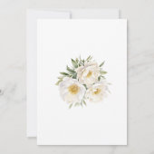 ホワイト フローラル ブルー ハイドランジア ガーデン ブライズシャワー 招待状 (裏面)