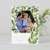 ホワイト フローラル ブルー ベリー ヘックス ハッピー ホリデー (立ち正面)