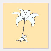 ホワイト フローラル ベージュ 壁紙 (正面)