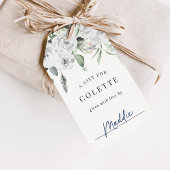 ホワイト フローラル ユーカリ ブライダル シャワー ディスプレイ ギフトタグ