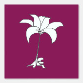 ホワイト フローラル ワイン 壁紙 (正面)