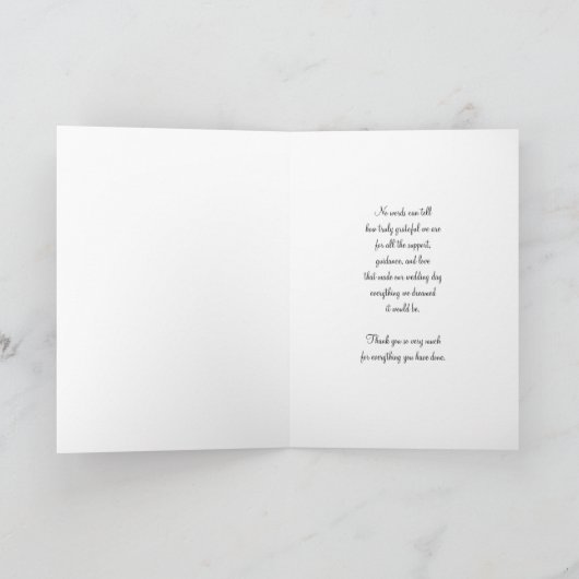 ホワイト フローラル 親族 結婚式当日 感謝カード (内部)