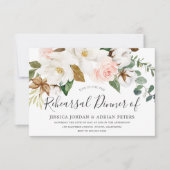 ホワイト＆ブッシュ フラワー オールシーズン リハーサル ディナー 招待状 (正面)