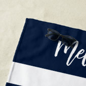 ホワイト ブライズメイド ウィークエンド 航海 カスタム ビーチタオル (インサイチュ)