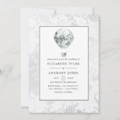 ホワイト ブライダルシャワー 招待状 (正面)