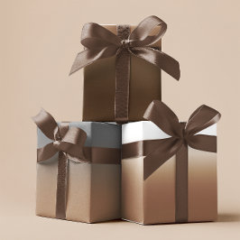 ホワイト ブラウン グレー ライトブラウン オンブレ ミックス ラッピングペーパーシート