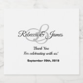 ホワイト&ブラックお酒結婚をありがとう ビールラベル (シングルラベル)