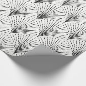 ホワイト&ブラックアートデコのシームレスパターン ラッピングペーパー (角)