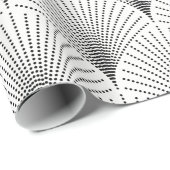 ホワイト&ブラックアートデコのシームレスパターン ラッピングペーパー (ロールコーナー)