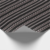 ホワイト&ブラックキャンディーケーンゴッマスギフト紙 ラッピングペーパー (角)