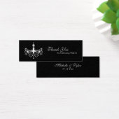 ホワイト&ブラックシャンデリアメッセージカード (デスク)