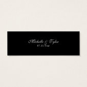 ホワイト&ブラックシャンデリアメッセージカード (裏面)