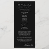 ホワイト&ブラックシャンデリア結婚式 プログラム (裏面)