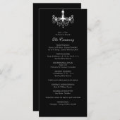 ホワイト&ブラックシャンデリア結婚式 プログラム (正面/裏面)
