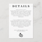 ホワイト&ブラックダイヤモンドリングや輪モノグラム結婚ズ詳細 エンクロージャーカード (正面)