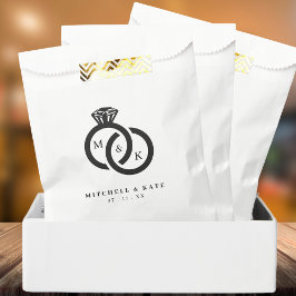 ホワイト&ブラックダイヤモンドリングや輪モノグラム結婚ズ フェイバーバッグ