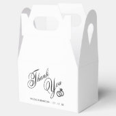 ホワイト&ブラックダイヤモンドリングや輪結婚ズ・サンキュー フェイバーボックス (オープン)