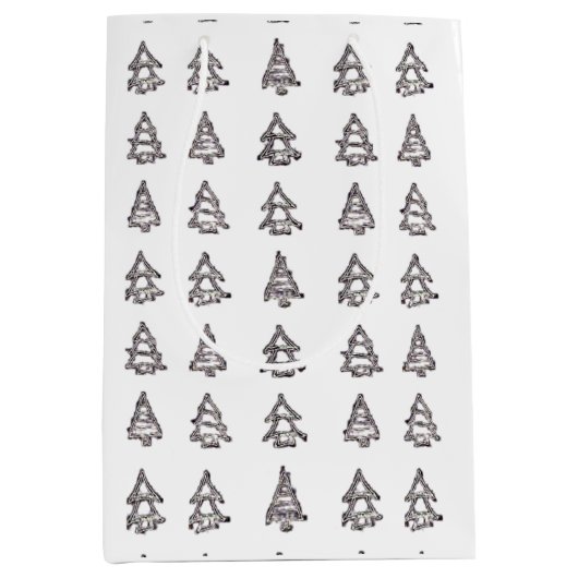 ホワイト&ブラックツリー抱き枕 ミディアムペーパーバッグ (正面)