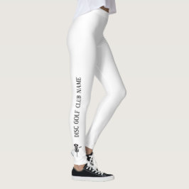 ホワイト&ブラックディスクゴルフActivewearレギンス レギンス