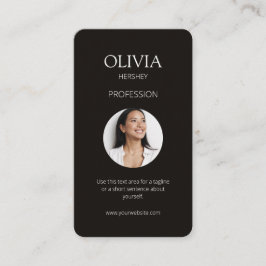 ホワイト/ブラックフォトソーシャルQRコード 名刺