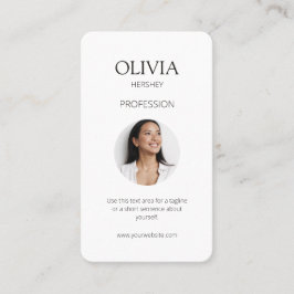 ホワイト/ブラックフォトソーシャルQRコード 名刺