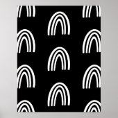 ホワイト/ブラックレインボウズ子供部屋デコールポスター ポスター (正面)