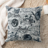ホワイト&ブラック幽霊のよく出るハロウィーン装飾用クッション クッション (ブランケット)
