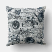 ホワイト&ブラック幽霊のよく出るハロウィーン装飾用クッション クッション (裏面)