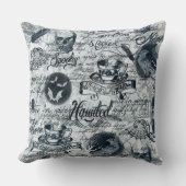 ホワイト&ブラック幽霊のよく出るハロウィーン装飾用クッション クッション (正面)