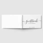 ホワイト&ブラック書道バケーションホームまたはレンタル ゲストブック (全面)