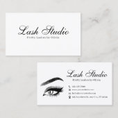 ホワイト&ブラック洗練されたキラキラ美しいラッシュ 名刺 (正面/裏面)