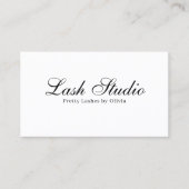 ホワイト&ブラック洗練されたキラキラ美しいラッシュ 名刺 (正面)