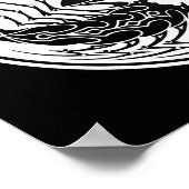 ホワイト&ブラック陰陽サソリ ポスター (角)