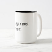 ホワイト/ブラック15oz Poodle is ART Work Coffee Mug ツートーンマグカップ (正面右)