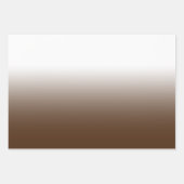 ホワイト ブラック オレンジ ブラウン オンブレ ミックス ラッピングペーパーシート (正面)