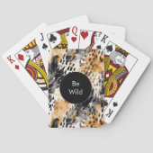 ホワイト ブラック クリーム レオパード 動物 トランプ (裏面)