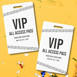 ホワイト ブラック コンサートチケット VIP オールアクセスパス バッジ