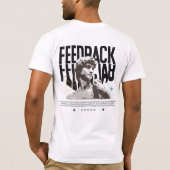 ホワイト ブラック シンプル Tシャツ (裏面)