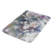 ホワイト、ブラック、ネイビーブルーアクリル絵を描ズカラフル バスマット (アングル)