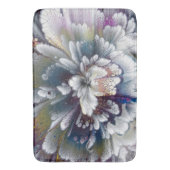 ホワイト、ブラック、ネイビーブルーアクリル絵を描ズカラフル バスマット (正面縦)