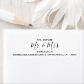 ホワイト・ブラック・フューチャーミスター結婚・ミセス差出人住所 ラベル (インサイチュ)