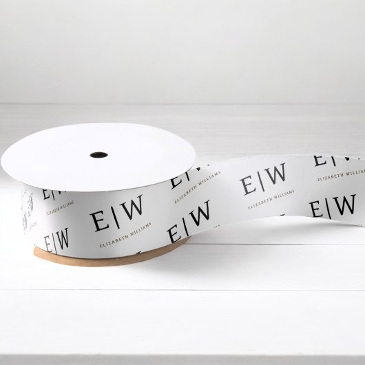 ホワイト・ブラック・ブランドのビジネス企業パッケージ サテンリボン