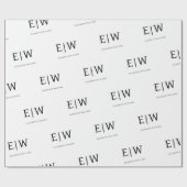 ホワイト・ブラック・ブランドのビジネス企業パッケージ ラッピングペーパー (フラット)