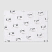 ホワイト・ブラック・ブランドのビジネス企業パッケージ 薄葉紙 (正面)