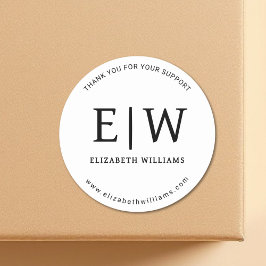 ホワイト・ブラック・ブランドのビジネス・カンパニー・サンキュー ラウンドシール