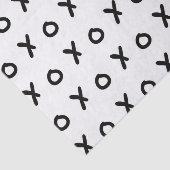 ホワイト＆ブラック X O XO X＆Oのトレンディーでかわいい 薄葉紙 (詳細)