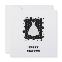 ホワイト&ブラックSweet sixteen招待状