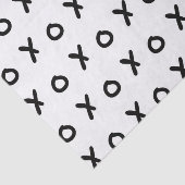 ホワイト&ブラックX O XO X&Oのトレンディー可愛い 薄葉紙 (詳細)