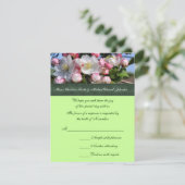 ホワイト·ブラ結婚ウスのRSVP対応カード 出欠カード (スタンド正面)